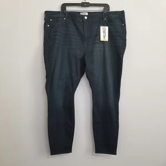 NWT Denizen Levi's Dark Wash Mid Rise Skinny Jeans Size 26 - Picture 1 of 9